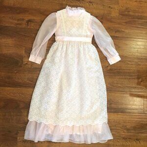 Dorissa of Miami Vintage 1970s girls prairie dress